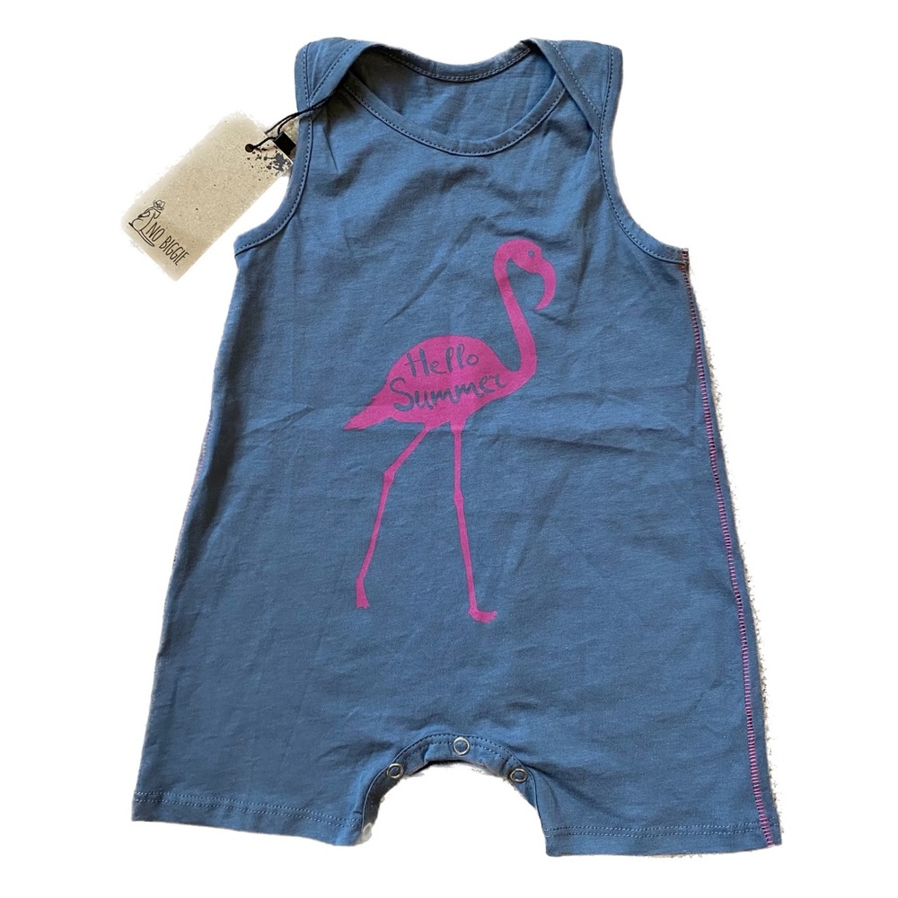 Flamingo Stale Romper “Hello Summer” - No Biggie